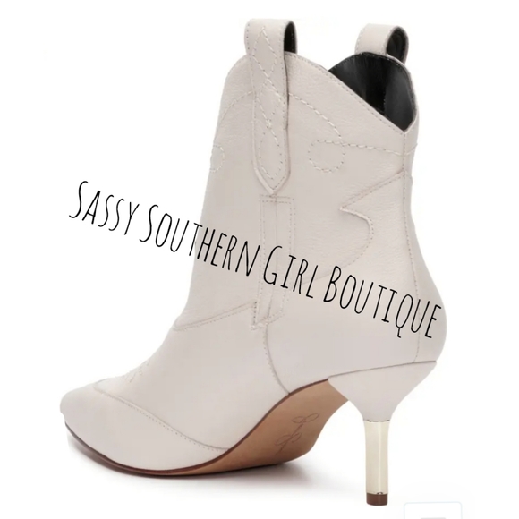 🆕⭐ Jessica Simpson Ivory white western bootie - Picture 3 of 14